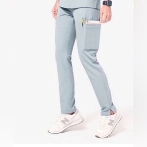 Figs Dusty Blue Yola Scrub Pants